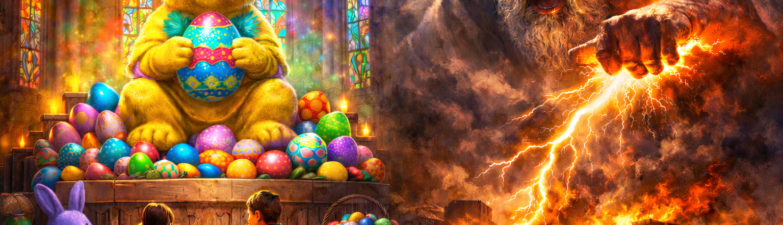 A Warning to the Western Church That God Will Not Ignore Their Idol Worship of The Easter Eggs And  Bunnies At The Altar.