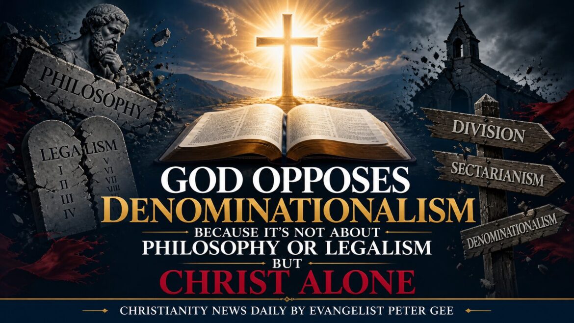 God Opposes Denominationalism Because It’s Not About Philosophy or Legalism but Christ Alone.