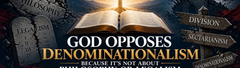 God Opposes Denominationalism Because It's Not About Philosophy or Legalism but Christ Alone.